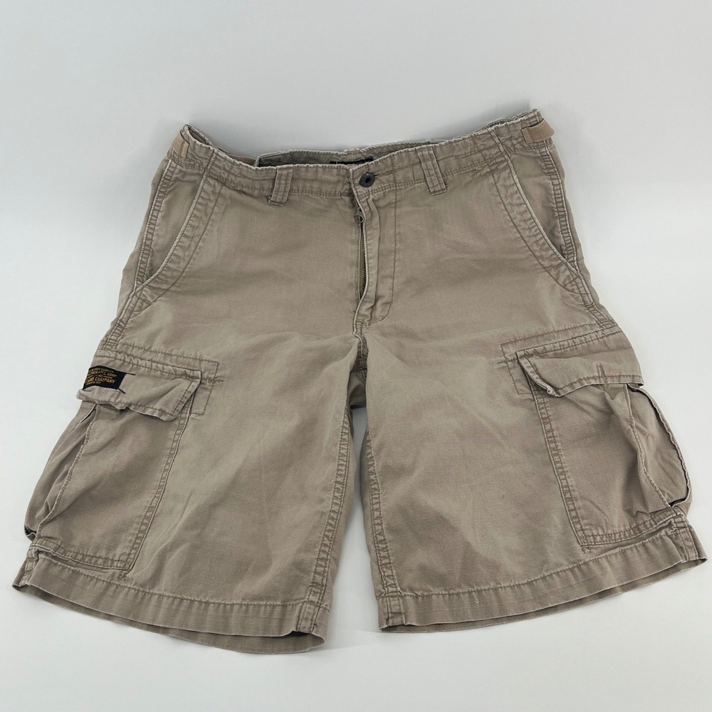 Polo Jeans Co Ralph Lauren Cargo Shorts Mens 30 Khaki Ripstop Military Utility